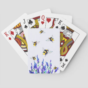 Cartes à jouer Fleurs et Abeilles Volantes