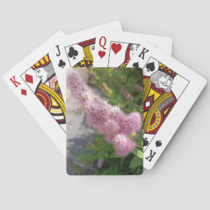 Cartes à jouer florales Fleur d'Astilbe rose pour