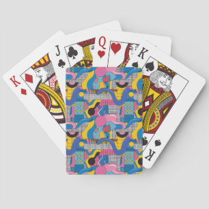 Cartes à jouer géométriques abstraites néo-pop rét