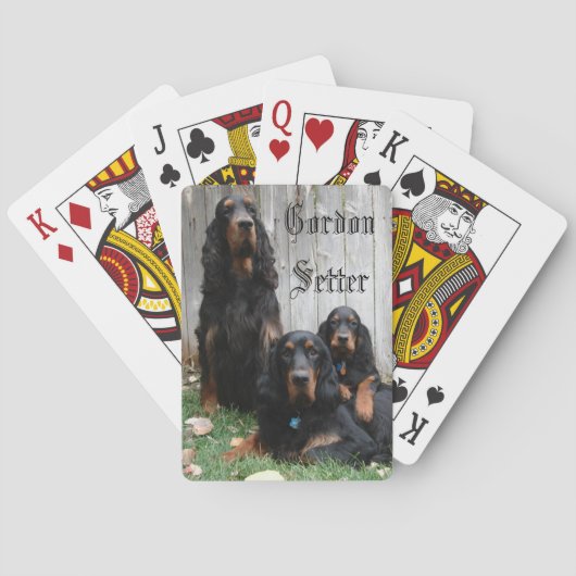 Cartes à jouer Gordon Setter Generations (dos)