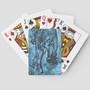 Cartes à jouer Goutte d'encre bleue