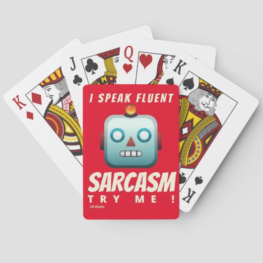 cartes à jouer "I SPEAK FLUENT SARCASM" (dos)