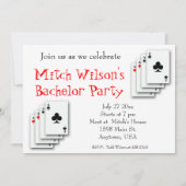 Cartes à jouer Invitation à une fête de célibatair (Dos)