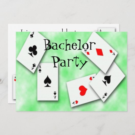 Cartes à jouer Invitation Enterrement de Vie de Ga (Devant / Derrière)