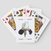 Cartes à jouer Iris Violet et Blanc (dos)