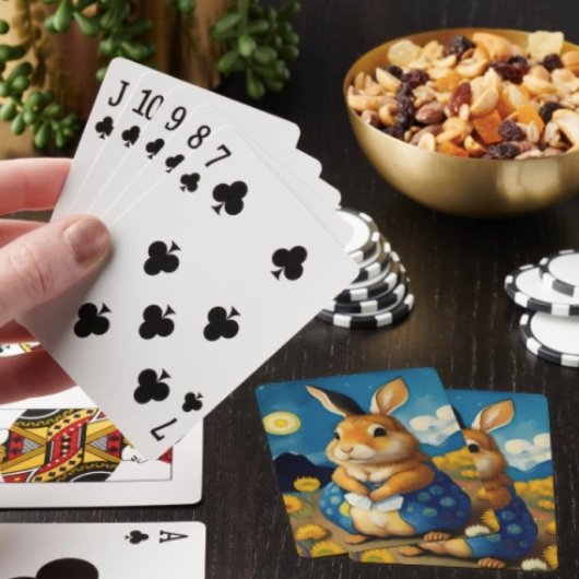 Cartes à jouer Lapin Printanier Étoilé