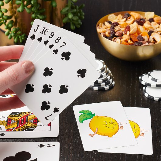 Cartes à jouer Lemon de dessin animé