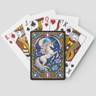 Cartes à jouer Licorne en Verre Coloré