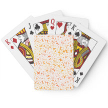 Cartes à jouer - Marguerites sur fond orange