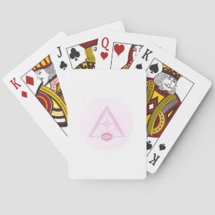 Cartes à jouer minimalistes à motif d'œil abstrait