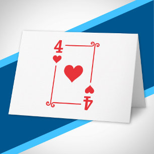 Cartes à jouer modernes de la même couleur à quatr