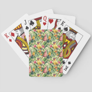 Cartes à jouer Oiseaux et Fleurs Tropicaux
