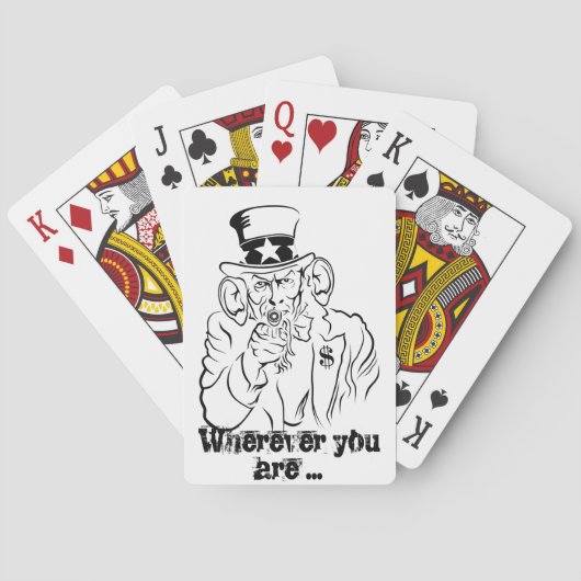 Cartes à jouer Oncle Sam (dos)