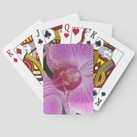 Cartes à jouer Orchidée Rose avec Fleurs (dos)