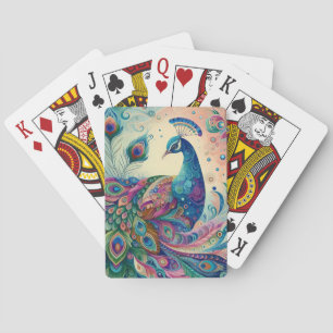Cartes à jouer Paon personnalisées