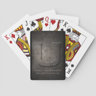 Cartes à jouer personnalisables avec monogramme en