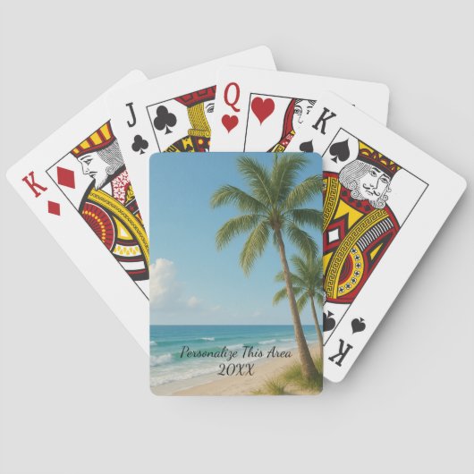 Cartes à jouer personnalisables avec votre texte e (dos)