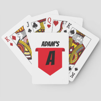 Cartes à jouer personnalisées avec monogramme et c