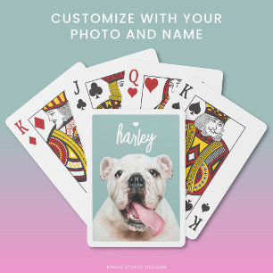 Cartes à jouer personnalisées avec photo et nom de