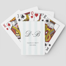 Cartes à jouer personnalisées Blue Stripe pour mar
