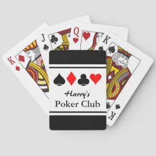 Cartes à jouer personnalisées de club de poker ave