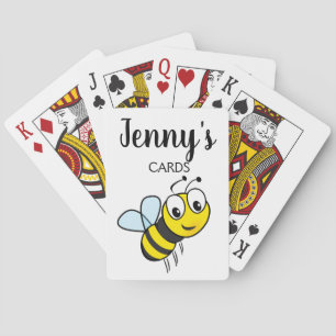 Cartes à jouer personnalisées de l'abeille miel ca