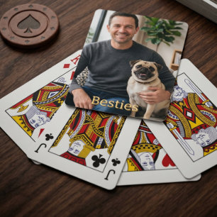 Cartes à jouer personnalisées pour papa de chien p