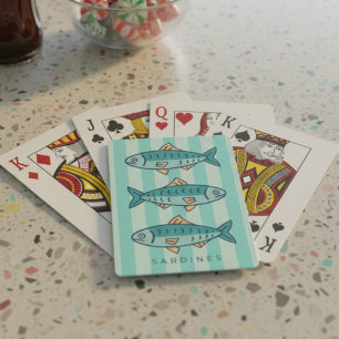 Cartes à jouer personnalisées Sardine Menthe et Ra