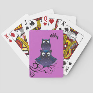 Cartes à jouer personnalisées sur le thème du hibo
