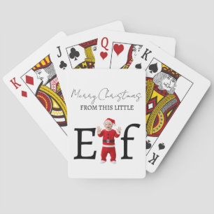 Cartes à jouer Petit Elfe Cadeau de Noël Joyeux