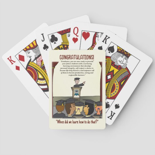Cartes à jouer pour diplômés (dos)