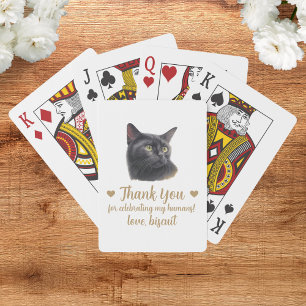 Cartes à jouer pour mariage de chat