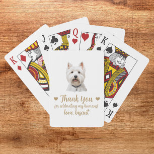 Cartes à jouer pour mariage de chien