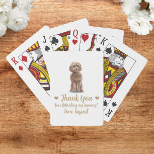 Cartes à jouer pour mariage de chien