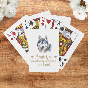 Cartes à jouer pour mariage de chien
