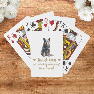 Cartes à jouer pour mariage de chien