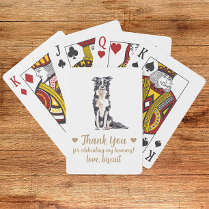 Cartes à jouer pour mariage de chien