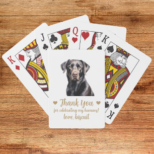 Cartes à jouer pour mariage de chien
