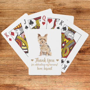 Cartes à jouer pour mariage de chien