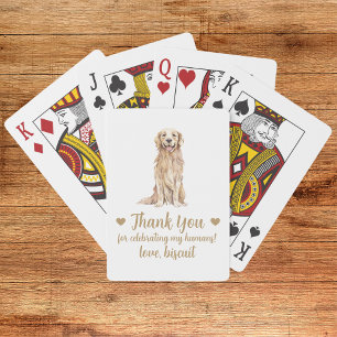 Cartes à jouer pour mariage de chien