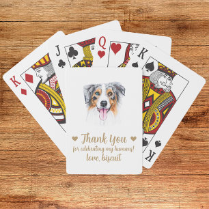 Cartes à jouer pour mariage de chien