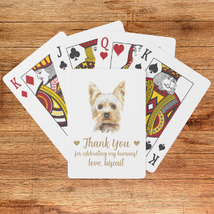 Cartes à jouer pour mariage de chien