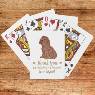 Cartes à jouer pour mariage de chien
