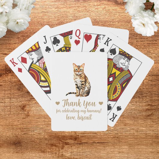 Cartes à jouer pour mariage en faveur de chat