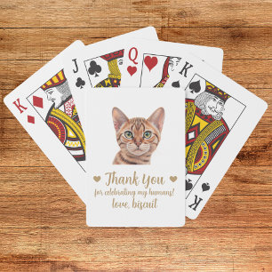 Cartes à jouer pour mariage en faveur de chat