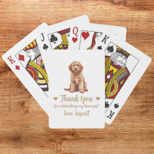 Cartes à jouer pour mariage en faveur de chien