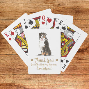 Cartes à jouer pour mariage en faveur de chien