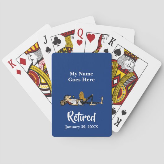 Cartes à jouer pour retraités avec image de Rip va (dos)