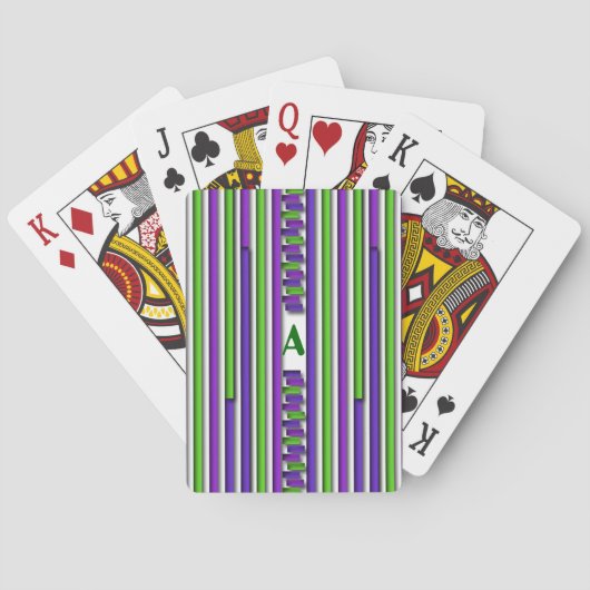Cartes à jouer rayées (dos)