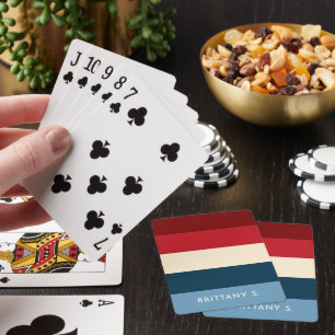 Cartes à jouer rayées personnalisées Scorching Tid